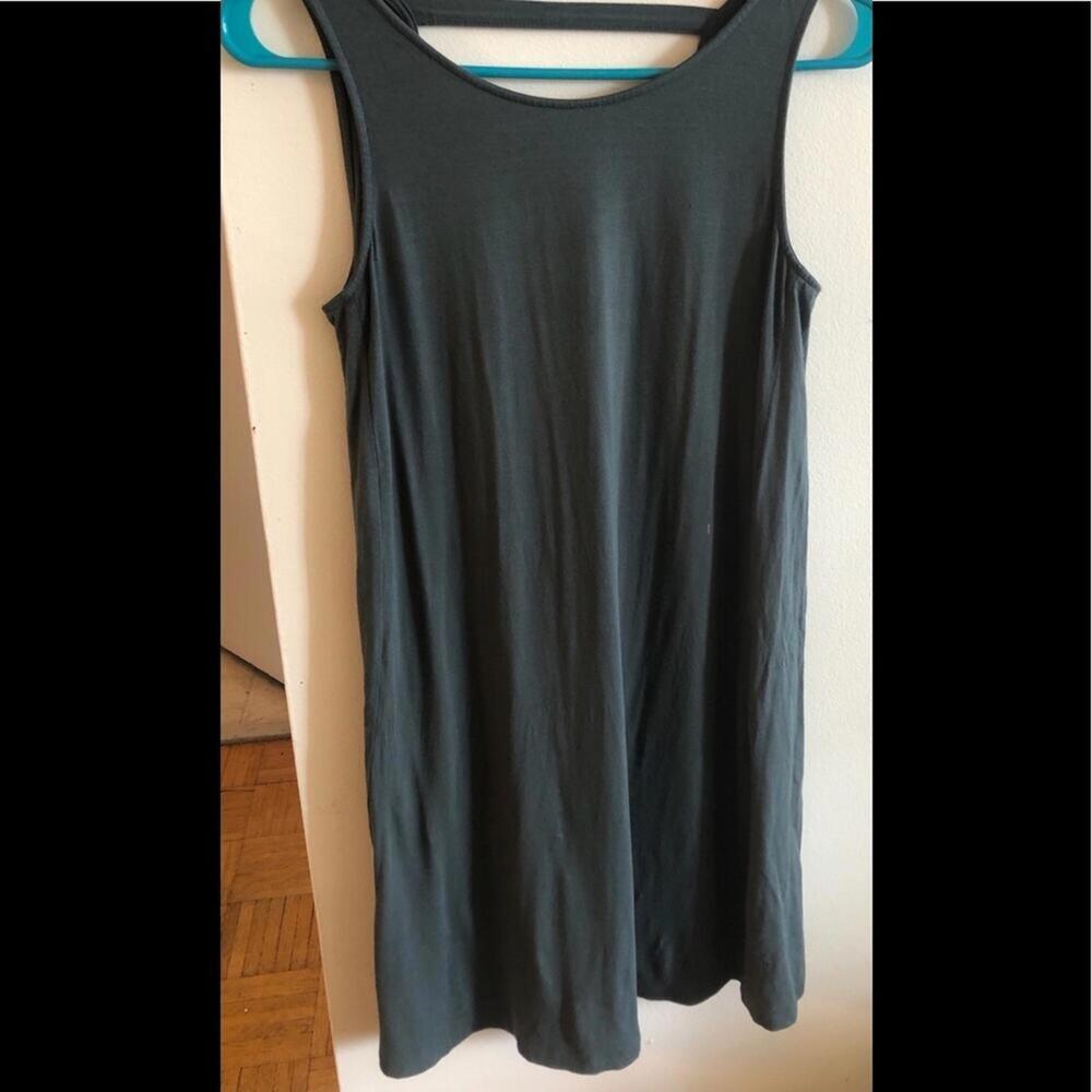 Green LOFT Dress with Open Back